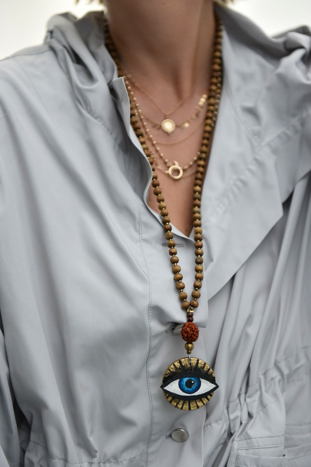 Mavi Katlı Göz Kolye