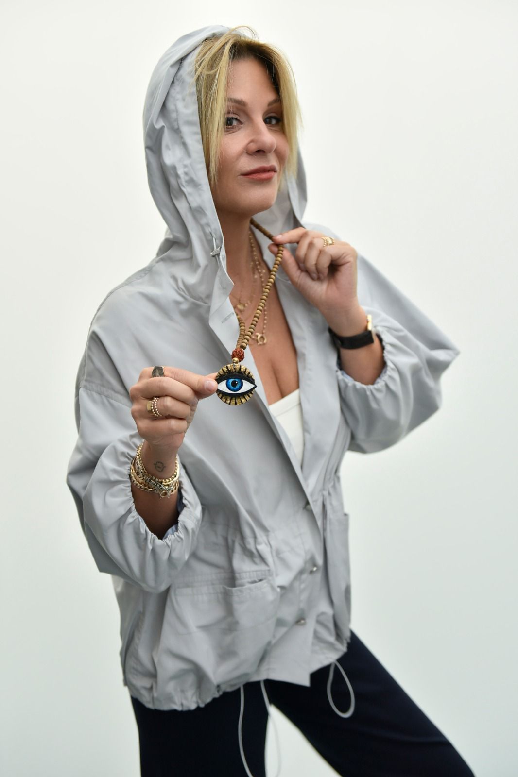 Mavi Katlı Göz Kolye