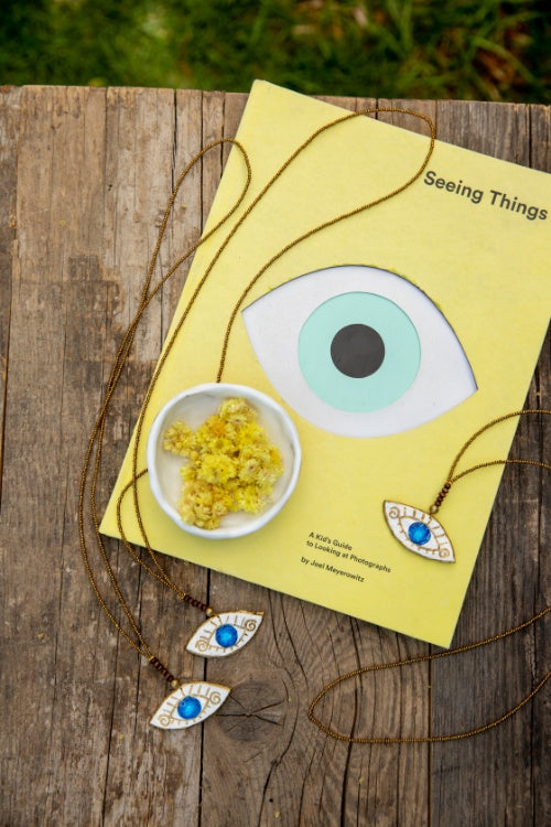 Kısa Mavi Göz Kolye