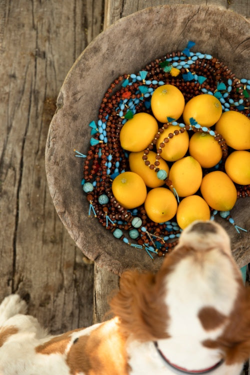 Rengarenk Mini Püsküllü Tahta Kolye