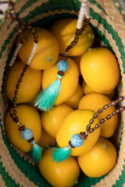 Mini Zeytin Formlu Tahta Kolye