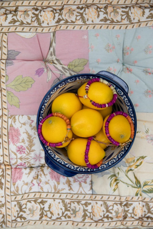 Pembe Turuncu Sedef Bileklik